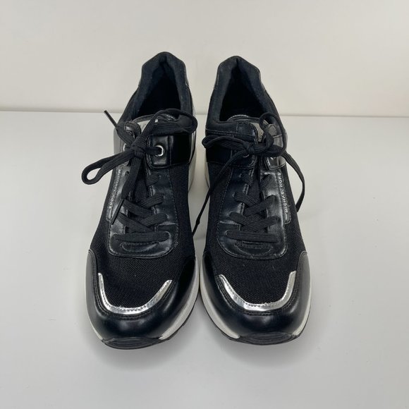 Michael Kors Black Silver Tennis Shoes Sneakers - Picture 5 of 10